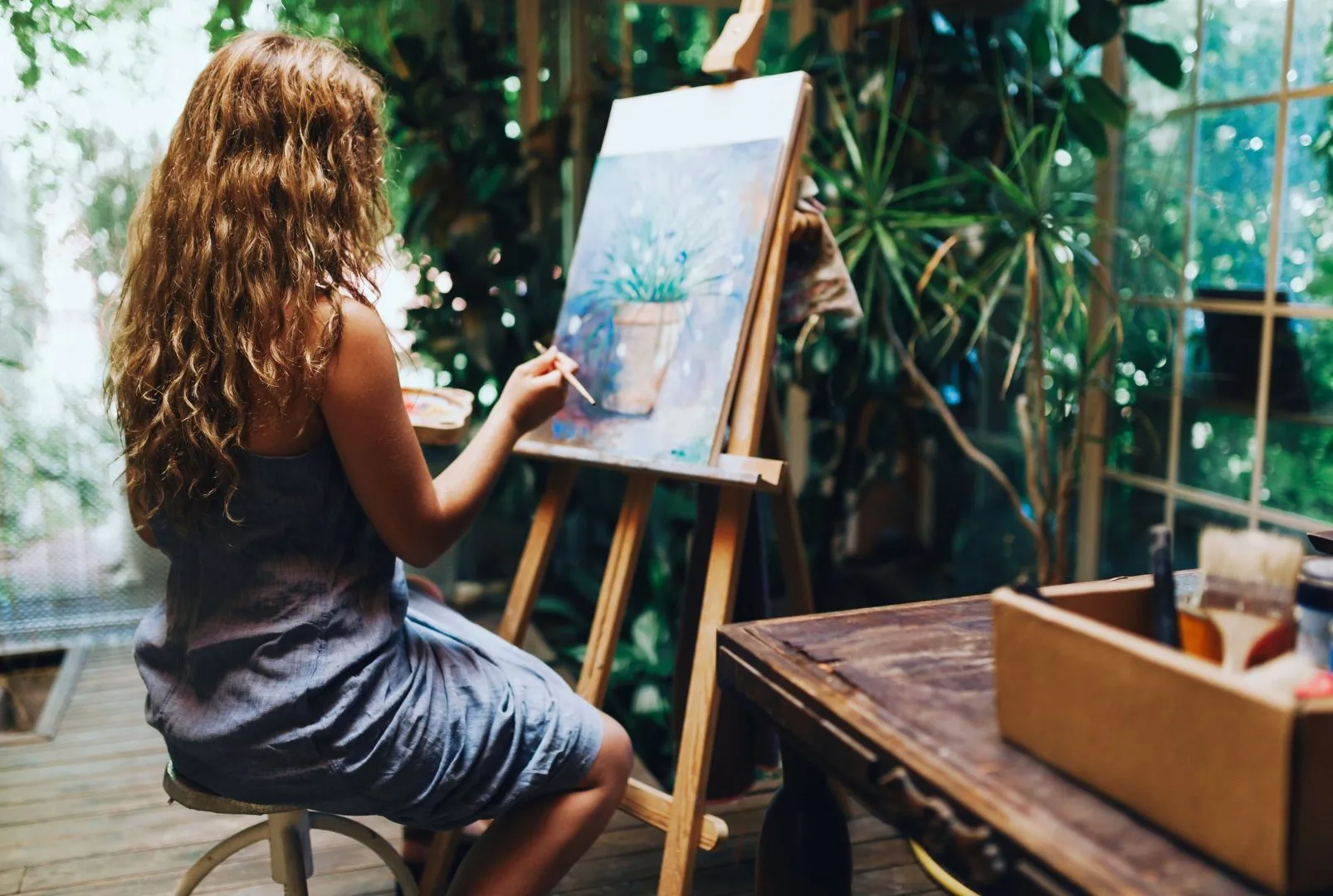 Je m’ennuie mais je n’ai envie de rien faire - Femme peins
